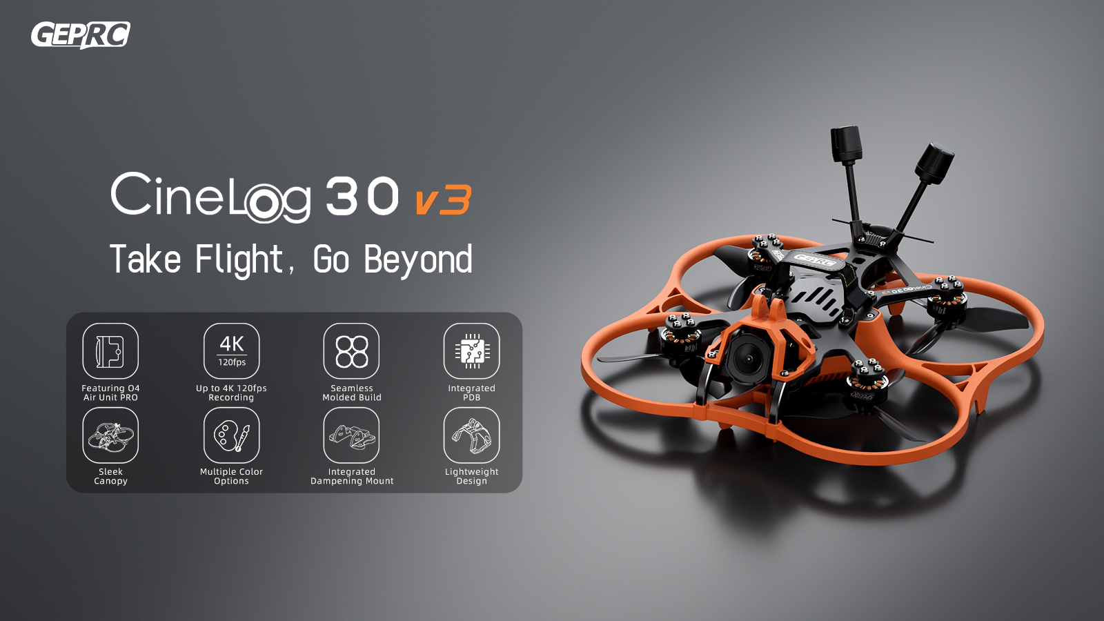 (Pre-order) GEPRC Cinelog30 V3 O4 Pro Quadcopter - GEPRC Review